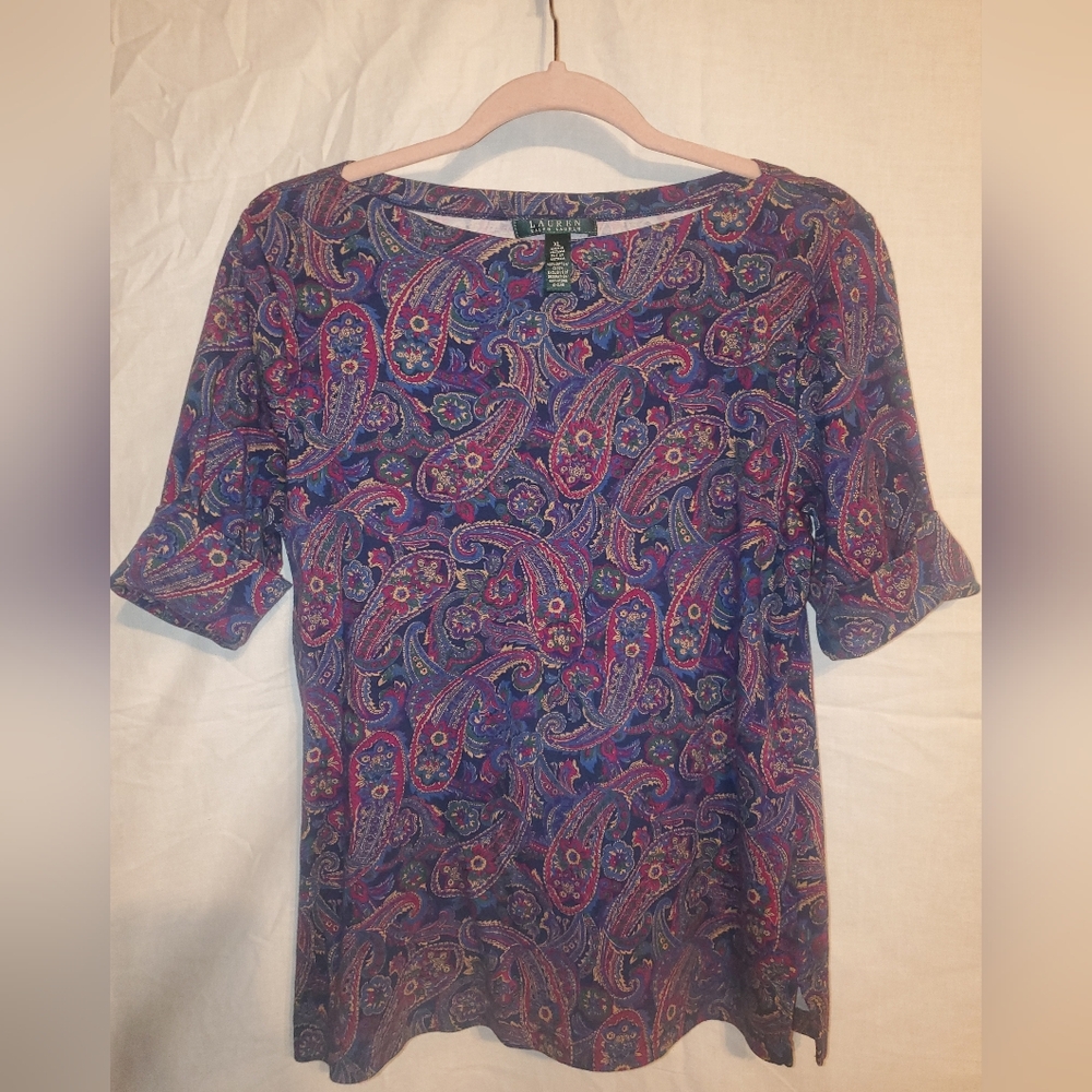Colorful Paisley Print Top